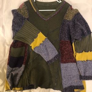 Funky 90s Patchwork Sweater